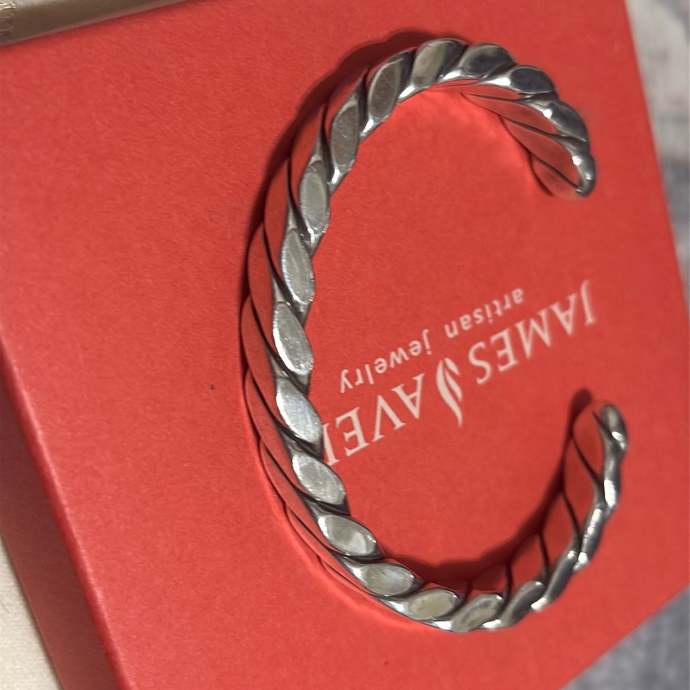 JAMES AVERY SS XL Cuff Bracelet | Twisted Cable 77.3 Statement Piece-925 SS